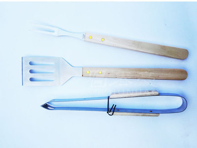 【陽江木柄烤具4件套BBQ烤具 牛津布袋烤具BBQ套裝 手提袋烤具批發】價格,廠家,圖片,燒烤組合用具,陽江市江城區春豪五金制品廠-